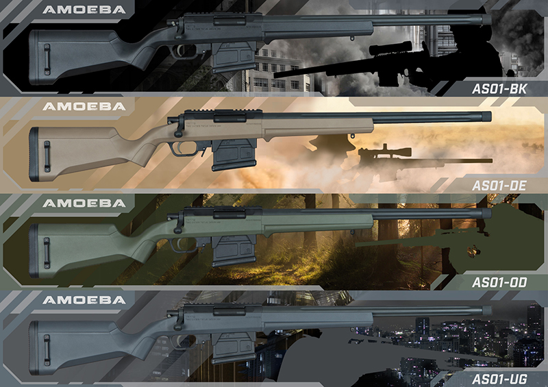 ARES AMOEBA AS01【鐵灰色】空氣狙擊槍,手拉空氣槍