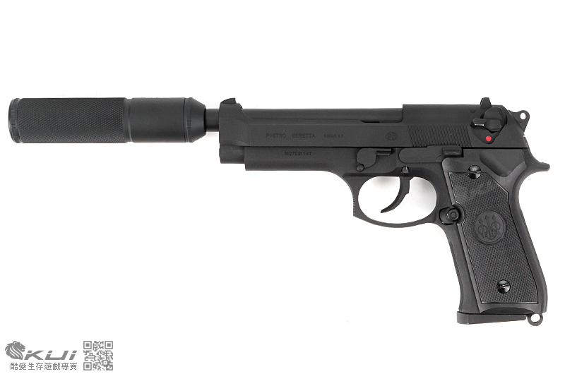 【暗殺者刺客 滅音加速版 黑色】 BERETTA 貝瑞塔 M92FS / M9AS 授權刻字 瓦斯手槍