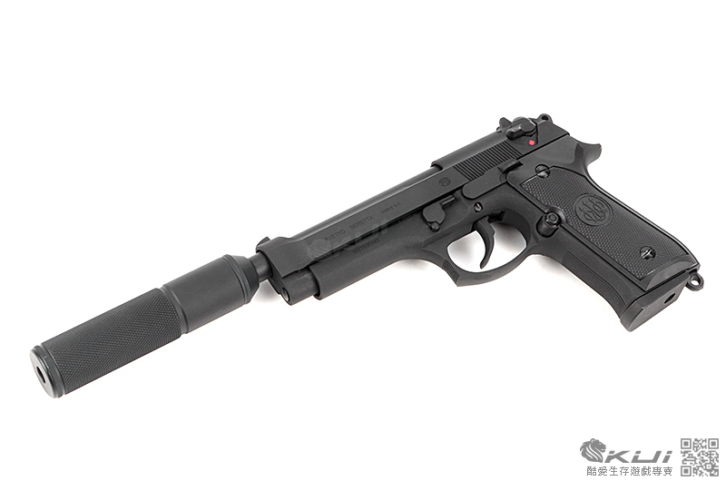 【暗殺者刺客 滅音加速版 黑色】 BERETTA 貝瑞塔 M92FS / M9AS 授權刻字 瓦斯手槍