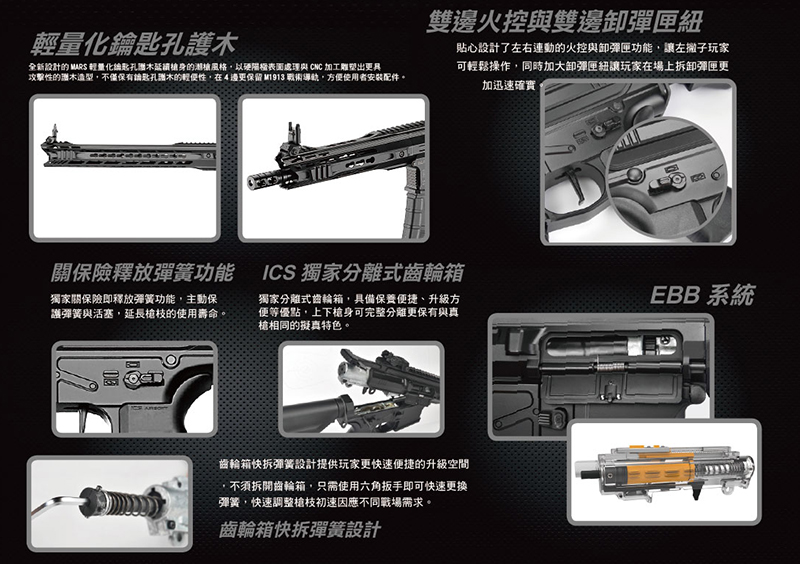 一芝軒 ICS 火星悍將 CXP-MARS DMR 全金屬電動槍(電子扳機版)~沙色,電槍(IMT-303-1)