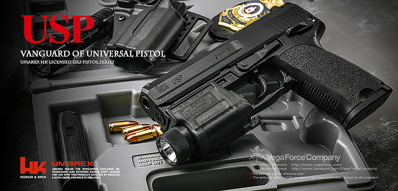 特價!VFC Umarex HK USP 9mm 瓦斯手槍~仿真操作,授權刻字擬真重現