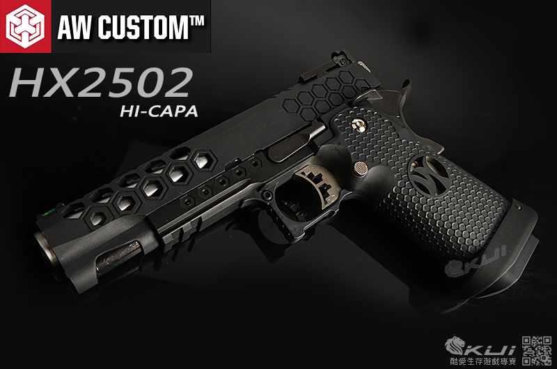 AW CUSTOM【黑色】 HI-CAPA 5.1 HX2502 全金屬 瓦斯手槍 IPSC