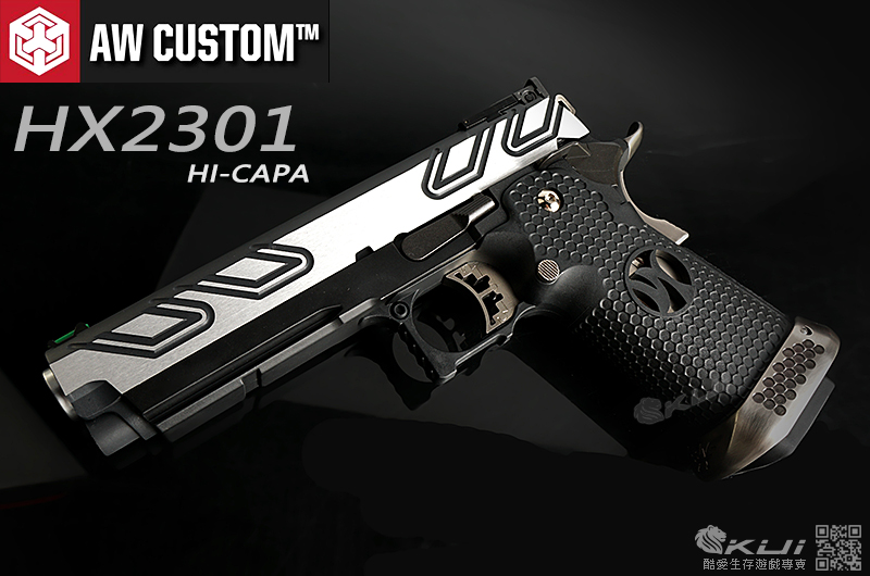 AW CUSTOM【黑銀雙色】 HI-CAPA 5.1 HX2301 全金屬 瓦斯手槍 IPSC
