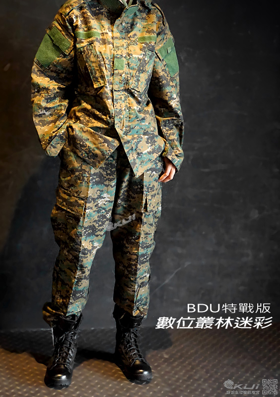 美軍三代特戰版 BDU 數位叢林迷彩套服 (S號上衣+褲子) 迷彩服 戰鬥服