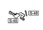 點一下即可放大預覽 -- WE P226 F226滑套擋桿、擋桿簧 (零件編號#S-48、S-49)