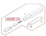 點一下即可放大預覽 -- WEG36 電動 AEG 版本 槍機外殼 零件編號#WE999-13