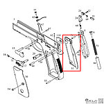 點一下即可放大預覽 -- KJ SP-01 CZ75 右側握把片（零件編號#31）SP01 shadow GBB瓦斯槍零件