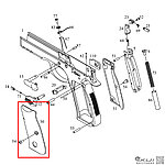點一下即可放大預覽 -- KJ SP-01 CZ75 左側握把片（零件編號#30）SP01 shadow GBB瓦斯槍零件