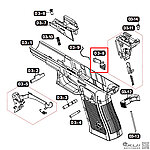 點一下即可放大預覽 -- VFC G19 Gen4 滑套釋放鈕（零件編號#03-8）GBB瓦斯槍零件