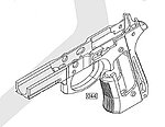 點一下即可放大預覽 -- WE 新版 M9 M9A1 魚骨版下槍身 (零件編號#044)