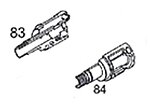 點一下即可放大預覽 -- WE MP5系列 瓦斯槍 Hop-UP座（零件編號#83、84）