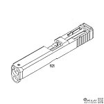 點一下即可放大預覽 -- WE G17 Gen5 MOS版 金屬滑套、上槍身（零件編號#101）GBB瓦斯槍零件