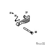 點一下即可放大預覽 -- WE 沙漠之鷹 GBB 瓦斯槍 滑套後定鈕組（零件編號#36、#37、#38、#51）