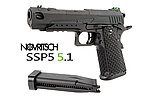 點一下即可放大預覽 -- Novritsch SSP5 5.1吋 瓦斯槍，Hi-Capa GBB手槍，SQB，全鋼扳機組件、內紅點瞄具座、分離式滑套、光纖準心