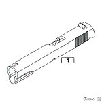 點一下即可放大預覽 -- WE 新版軍版 M1911 金屬滑套 原廠零件（零件編號#1）