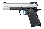 點一下即可放大預覽 -- [銀色]-G&G 怪怪 GX45 MkI 瓦斯槍 GBB手槍 1911短槍（附槍盒、填彈器）GPM-MKI