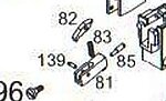 點一下即可放大預覽 -- WE G36C G39C GBB 瓦斯槍 撞針組（零件編號#81、82、83、85、139）