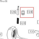 點一下即可放大預覽 -- WE M4／M16  覆進簧擋軸（零件編號#124）GBB瓦斯槍零件