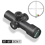 點一下即可放大預覽 -- 發現者 HT-NV 3X24IR超短款狙擊鏡 紅綠光 真品瞄具、瞄準鏡，高清晰、防水防霧 晝夜雙融合鍍膜 DSCOVERY