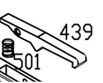 點一下即可放大預覽 -- KWA／KSC Masada 拉柄座後勾彈簧（零件編號#501號）GBB瓦斯槍零件