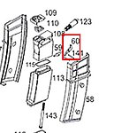 點一下即可放大預覽 -- WE G36C GBB 彈匣 後定連桿 (零件編號#60) 