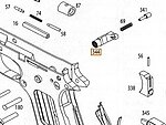 點一下即可放大預覽 -- KSC 新版 M1911A1 彈匣鈕 (零件編號#344)